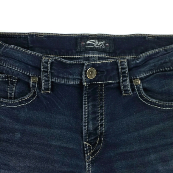 Silver Jeans Zac Dark Indigo Wash Relaxed Straight Leg Denim Jean Mens 34x31.25 - Picture 11 of 15